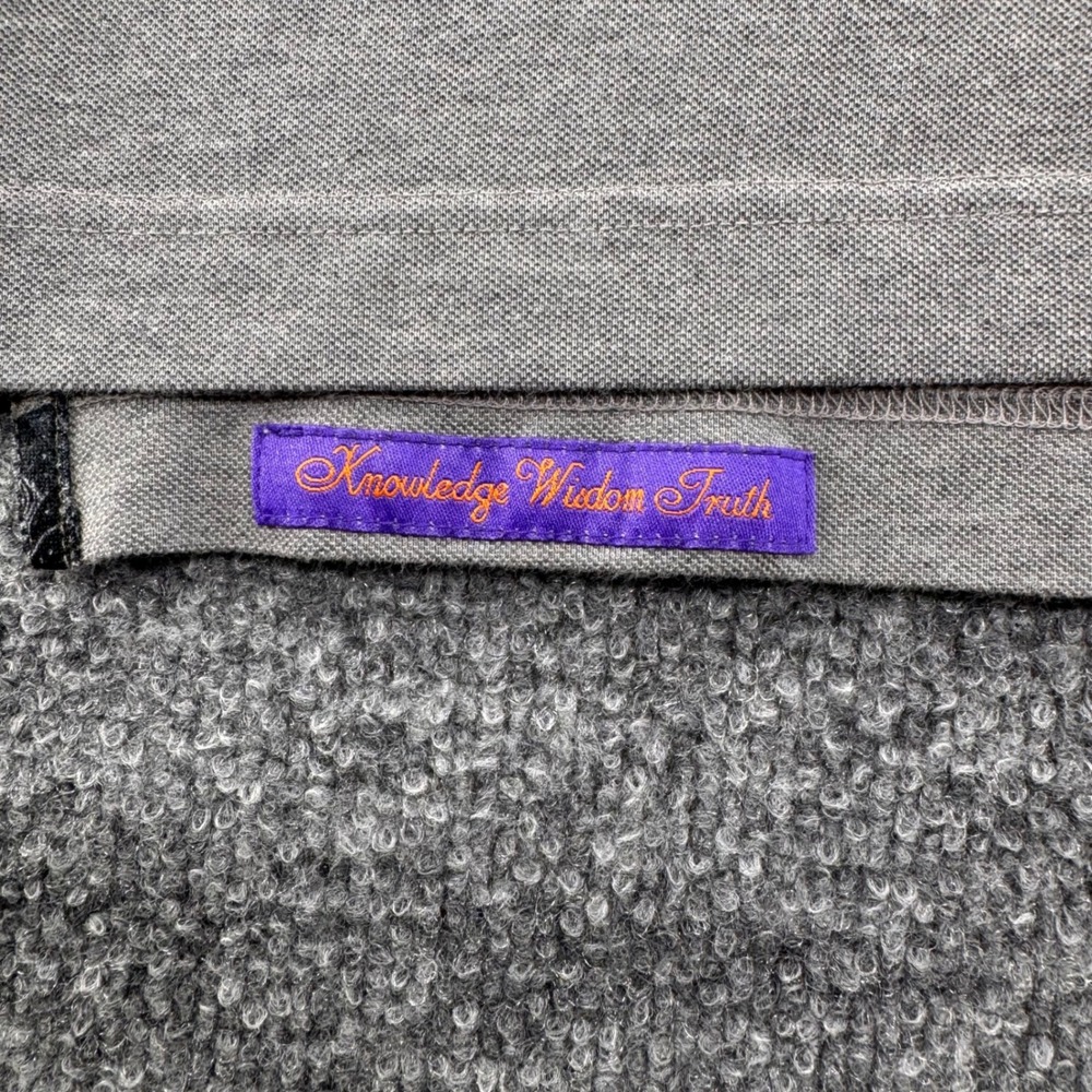 Robert Graham Polo Shirt Men XL Knowledge Wisdom Truth Cotton Blend Classic Gray - Picture 5 of 10